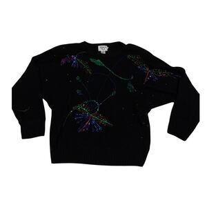 Vintage Cervelle Lambswool Angora Embroidered Sweater